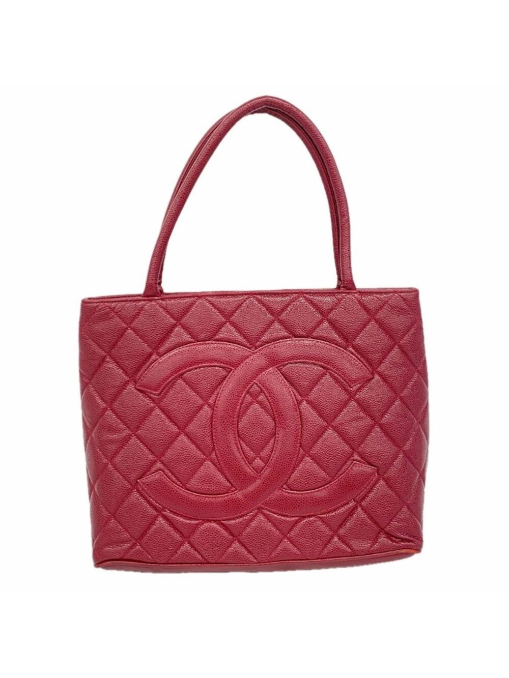 Chanel Tote Reissue Caviar Leather Bordeaux Champagne Gold